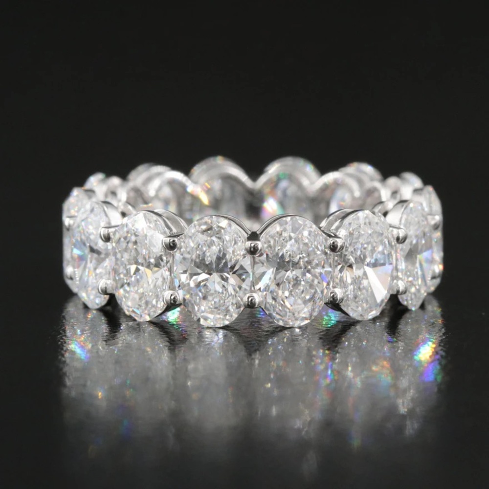 Platinum 9.03 CTW Lab Grown Diamond Eternity Band